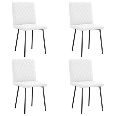 Eetkamerstoelen 4 st kunstleer wit