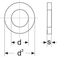 Onderlegring 8.4 mm 17 mm Staal Verzinkt 50 stuk(s) TOOLCRAFT 814741 - thumbnail