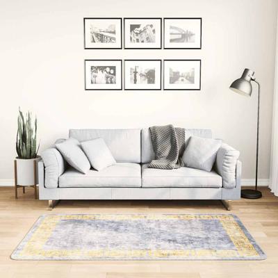 VidaXL Vloerkleed wasbaar anti-slip 80x150 cm grijs
