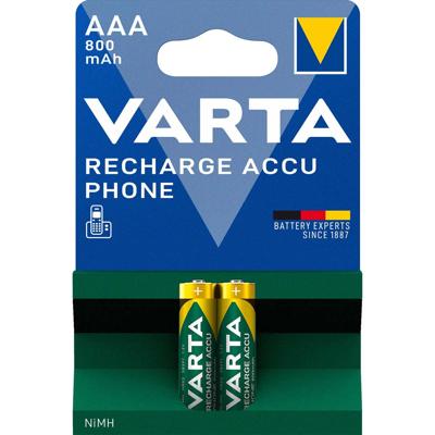 Varta Oplaadbare NiMH Batterij AAA 1.2 V 750 mAh 2-Blister - VARTA-T398B