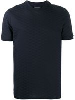 Emporio Armani t-shirt à logo embossé - Bleu - thumbnail