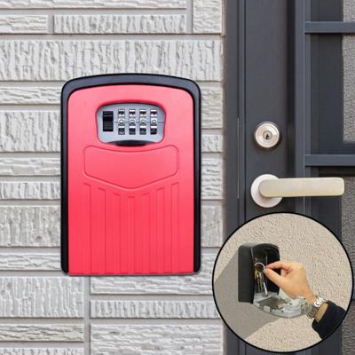 Grote wachtwoord lock metalen opbergdoos Villa veiligheid vak Wandkast veiligheid box (rood)