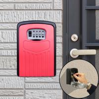 Grote wachtwoord lock metalen opbergdoos Villa veiligheid vak Wandkast veiligheid box (rood)