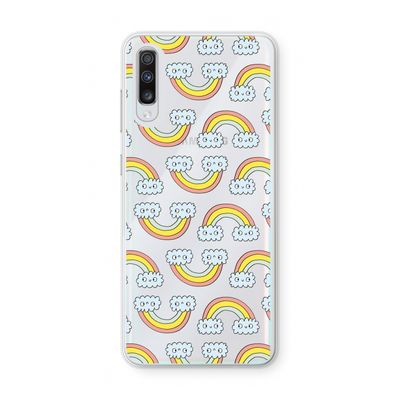 Regenboog: Samsung Galaxy A70 Transparant Hoesje