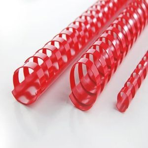 Bindrug GBC 10mm 21rings A4 rood 100stuks