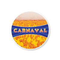 25x Kartonnen onderzetters Carnaval   -