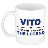 Naam cadeau mok/ beker Vito The man, The myth the legend 300 ml   -