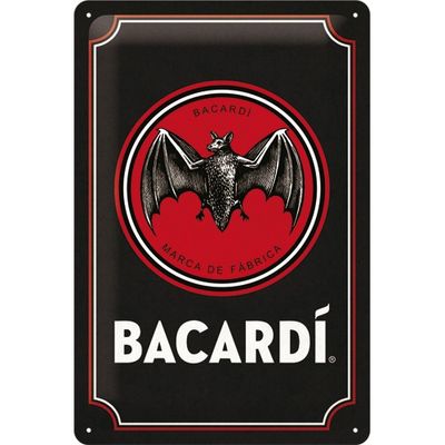 Bacardi Logo Black Wandplaat 20x30cm
