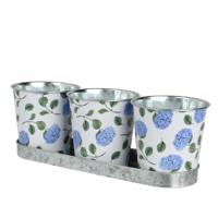 Bloempot Zink Buiten 10 Cm 3 Stuks