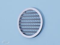 Rooster gegoten aluminium rond wit RAL 9016