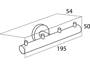 Tiger Boston Haak 19,5x5,4x5 cm RVS Geborsteld