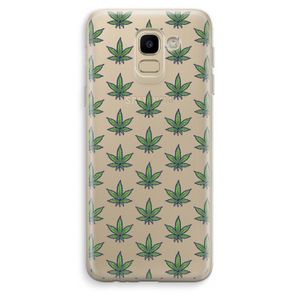 Weed: Samsung Galaxy J6 (2018) Transparant Hoesje