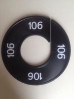 Maatring 9cm zwart/wit 106