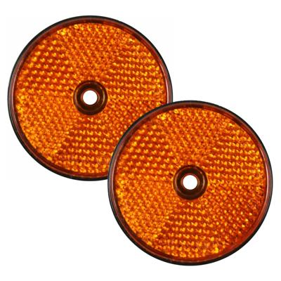 Benson Reflector - 2x - oranje - schroefbevestiging - 60mm - rond