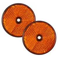 Benson Reflector - 2x - oranje - schroefbevestiging - 60mm - rond