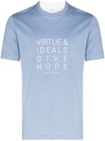 Brunello Cucinelli t-shirt à imprimé graphique - Bleu