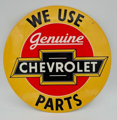 Chevrolet Parts Stalen Bord - Ø30cm Chevrolet Parts Stalen Bord - Ø30cm