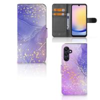 Hoesje voor Samsung Galaxy A25 Watercolor Paars | Portemonnee hoesje