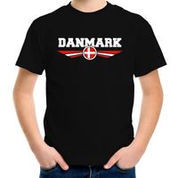 Denemarken / Danmark landen t-shirt zwart kids