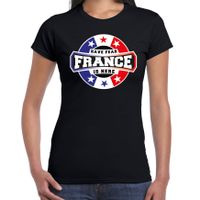 Have fear France is here / Frankrijk supporter t-shirt zwart voor dames - thumbnail