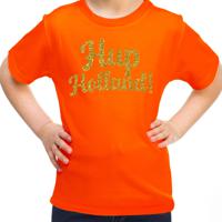 Bellatio Decorations Oranje supporter shirt meisjes - Hup Holland - oranje - EK/WK voetbal - Nederland XL (158-164)  -