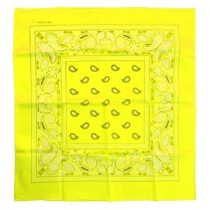 Carnaval verkleed zakdoek bandana - neon geel - 53 x 53 cm - kind/volwassenen