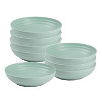 Plasticforte Soepkommen - 8x - D22 x H5.5 cm - groen - kunststof - onbreekbaar - servies