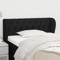 Hoofdbord met randen 103x23x78/88 cm stof zwart