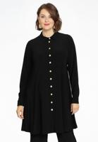 Yoek Blouse wijd A-lijn | Zwart | Maat 58/60