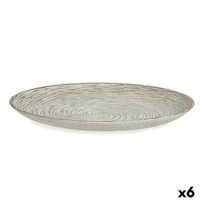 Middenstuk Gift Decor Wit Hout MDF 34,5 x 3 x 34,5 cm Spiraal (6 Stuks)