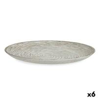 Middenstuk Gift Decor Wit Hout MDF 34,5 x 3 x 34,5 cm Spiraal (6 Stuks)