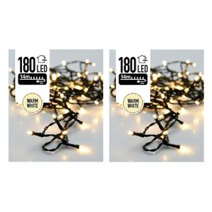 3x stuks kerstverlichting warm wit buiten 180 lampjes