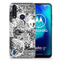 Silicone Back Case Motorola Moto G8 Power Lite Skulls Angel