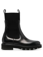 Ferragamo bottines chelsea en cuir à semelle crantée - Noir