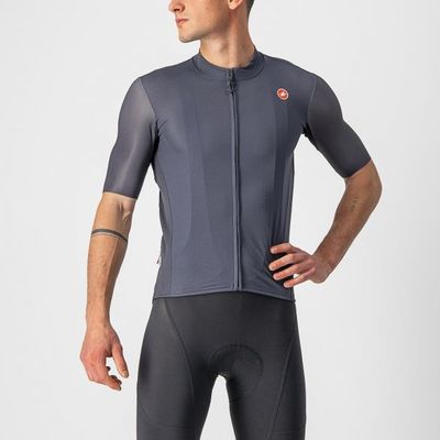 Castelli Endurance Elite korte mouw fietsshirt grijs heren XXXL