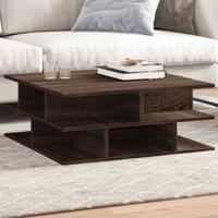 Salontafel 70x70x29 cm bewerkt hout bruin eikenkleur - thumbnail