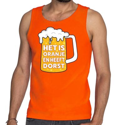 Oranje Het is oranje en heeft dorst tanktop/mouwloos shirt heren
