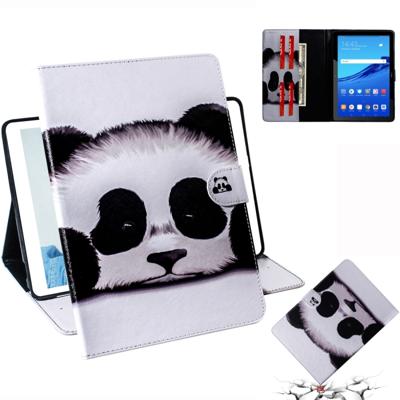 Panda patroon horizontale Flip lederen case voor Huawei MediaPad T5 met houder & kaartsleuf & portemonnee