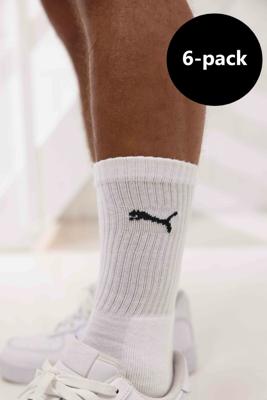 Puma Crew Sokken 6-Pack Wit - Maat 47/49 - Kleur: Wit | Soccerfanshop