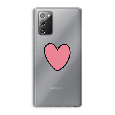 Hartje: Samsung Galaxy Note 20 / Note 20 5G Transparant Hoesje