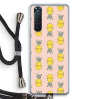 Ananas: Sony Xperia 5 II Transparant Hoesje met koord