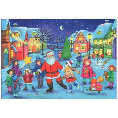 A4 Adventskalender Schaatsen met de Kerstman