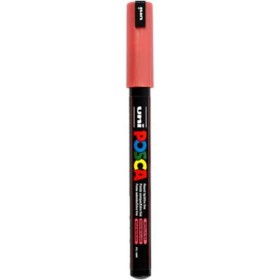 Uni-Posca Posca marker, afm pc-1mr, lijndikte 0,7 mm, extra-fijn, rood metallic, 1 stuk