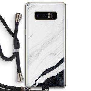 Elegante marmer: Samsung Galaxy Note 8 Transparant Hoesje met koord