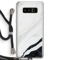 Elegante marmer: Samsung Galaxy Note 8 Transparant Hoesje met koord