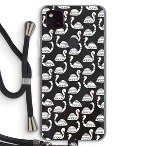 Zwanen: Pixel 4a 5G Transparant Hoesje met koord