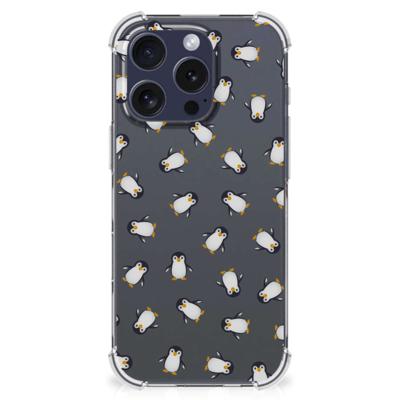Doorzichtige Silicone Hoesje voor iPhone 16 Pro Pinguïn