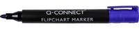 Q-CONNECT flipchartmarker, 2-3 mm, ronde punt, met clip, blauw