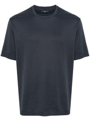 Herno t-shirt en maille à plaque logo - Bleu