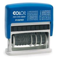 Zegel Colop S120/WD 4 x 42 mm Datum Blauw